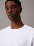 White Slim Cotton Stretch T-shirt  Men