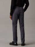 Grey Slim Sateen Chino Trousers  Men
