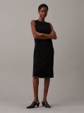 Black Slim Wool Shift Dress  Women
