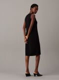Black Slim Wool Shift Dress  Women