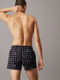 Black Short Drawstring Swim Shorts - CK Monogram  Men