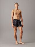 Black Short Drawstring Swim Shorts - CK Monogram  Men