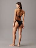 Black Tie Side Bikini Bottoms - CK Monogram  Women