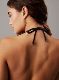 Black Plunge Halter Swimsuit - CK Essentials  Women
