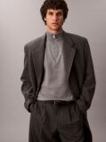 Grey Quarter Zip Jumper  Men