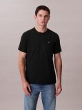 Μαύρο T-Shirt Με Κανονική Λαιμόκοψη  Άνδρας