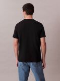 Μαύρο T-Shirt Με Κανονική Λαιμόκοψη  Άνδρας
