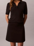 Black Ponte Mini Skirt  Women