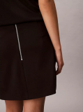 Black Ponte Mini Skirt  Women
