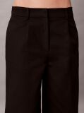 Black Wide Leg Chino Trousers  Women