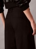 Black Wide Leg Chino Trousers  Women