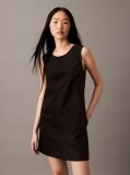 Black Sleeveless Cotton Poplin Mini Dress  Women