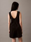 Black Sleeveless Cotton Poplin Mini Dress  Women