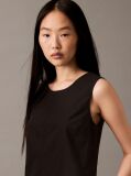 Black Sleeveless Cotton Poplin Mini Dress  Women