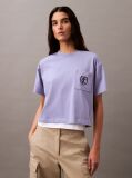 Μοβ Cropped T-shirt Με Λογότυπο  Γυναίκα