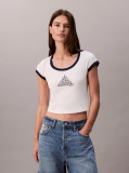 Λευκό Κοντομάνικο T-Shirt  Γυναίκα