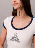 Λευκό Κοντομάνικο T-Shirt  Γυναίκα