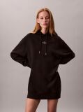 Black Monogram Hooded Sweatshirt Dress  Women