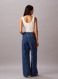 Denim Baggy Χαμηλόμεσο Τζιν Με Μονόγραμμα Παντού  Γυναίκα