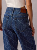 Denim Baggy Χαμηλόμεσο Τζιν Με Μονόγραμμα Παντού  Γυναίκα