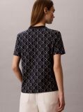Μπλε T-Shirt Με Print Εμβλήματος Και Στρογγυλή Λαιμόκοψη  Γυναίκα