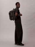 Black Utility Pocket Backpack  Men