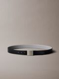 Multi Reversible Leather Plaque Buckle Belt  Men