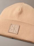 Brown Emblem Logo Beanie  Men