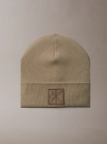 Brown Emblem Logo Beanie  Men