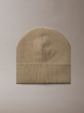 Brown Emblem Logo Beanie  Men