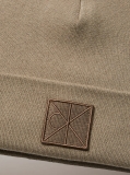 Brown Emblem Logo Beanie  Men