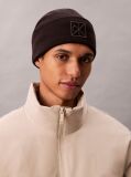 Black Emblem Logo Beanie  Men