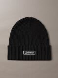 Black Cotton Cashmere Blend Beanie  Men