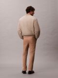 Μπεζ Slim Παντελόνι Chino Σε Tapered Γραμμή Από Σατέν  Άνδρας