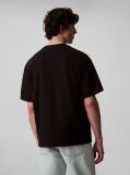 Black Script Logo Graphic Relaxed T-Shirt  Men