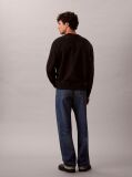 Μαύρο Oversized Φούτερ Με Μονόγραμμα  Άνδρας