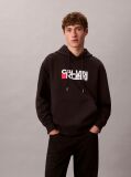Μαύρο Hoodie Με Λογότυπο  Άνδρας