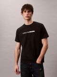 Μαύρο Άνετο T-Shirt Με Έντονο Λογότυπο  Άνδρας