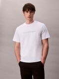 Λευκό Άνετο T-Shirt Με Έντονο Λογότυπο  Άνδρας