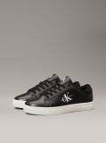 Black Leather Trainers  Men