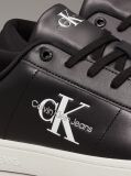 Black Leather Trainers  Men