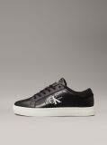 Black Leather Trainers  Men
