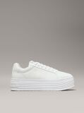 Λευκό Δερμάτινα Sneakers Με Πλατφόρμα  Γυναίκα