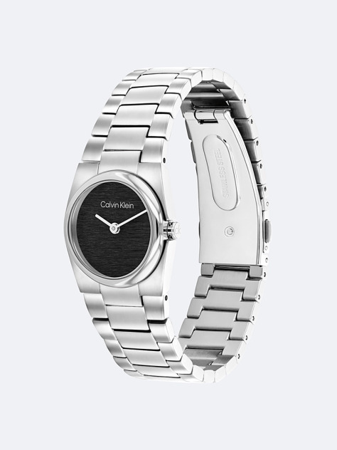 Black Stainless Steel Bracelet Watch  Women