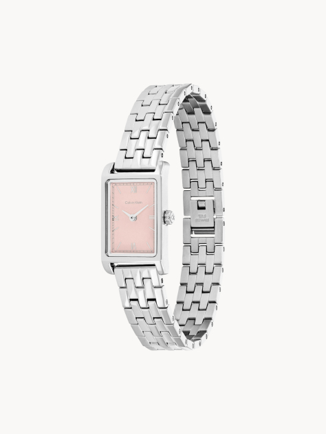 Pink CK Light Rectangular Bracelet Watch  Women