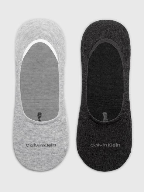 Grey Calvin Klein Mid-Cut Men's Footie 2 pack  Men