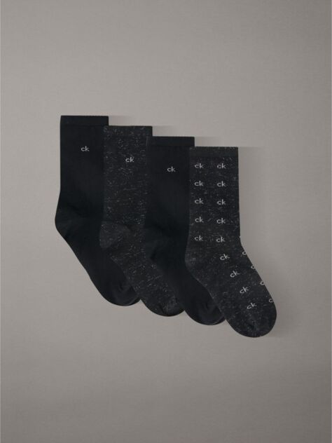 Black 4 Pack Classic Socks  Women