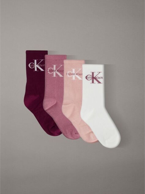 Multi 4 Pack Crew Socks  Women