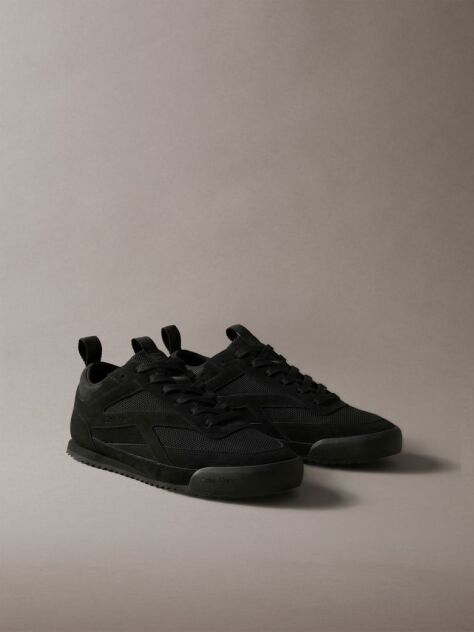Black Low Profile Runner Sneakers  Men