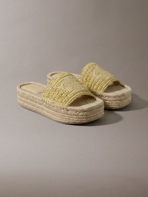 Beige Ebeth - Platform Espadrille Sliders  Women